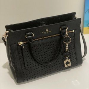 Kate Spade Black Leather Medium Cutout Bag